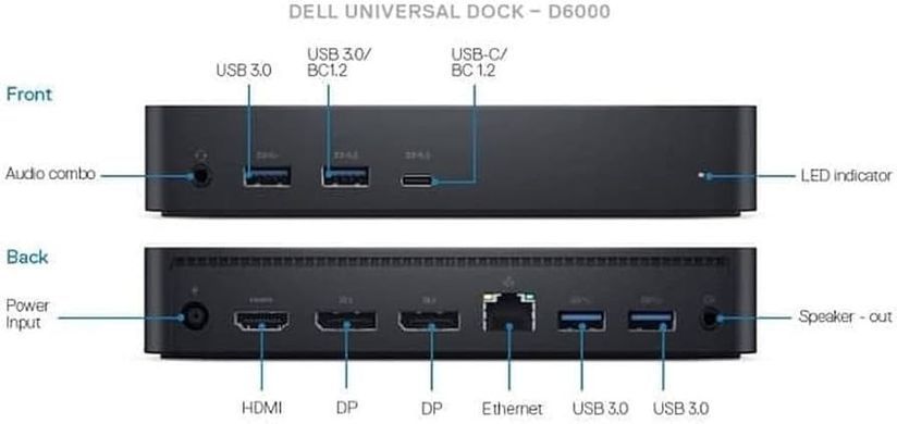Док станція Dell D6000 &ndash; аксесуар для ноутбука з доставкою від TehnoWest
